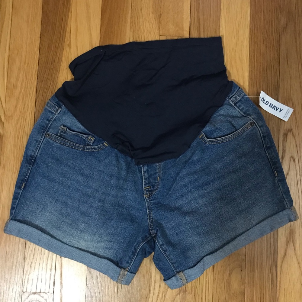 Maternity jean shorts